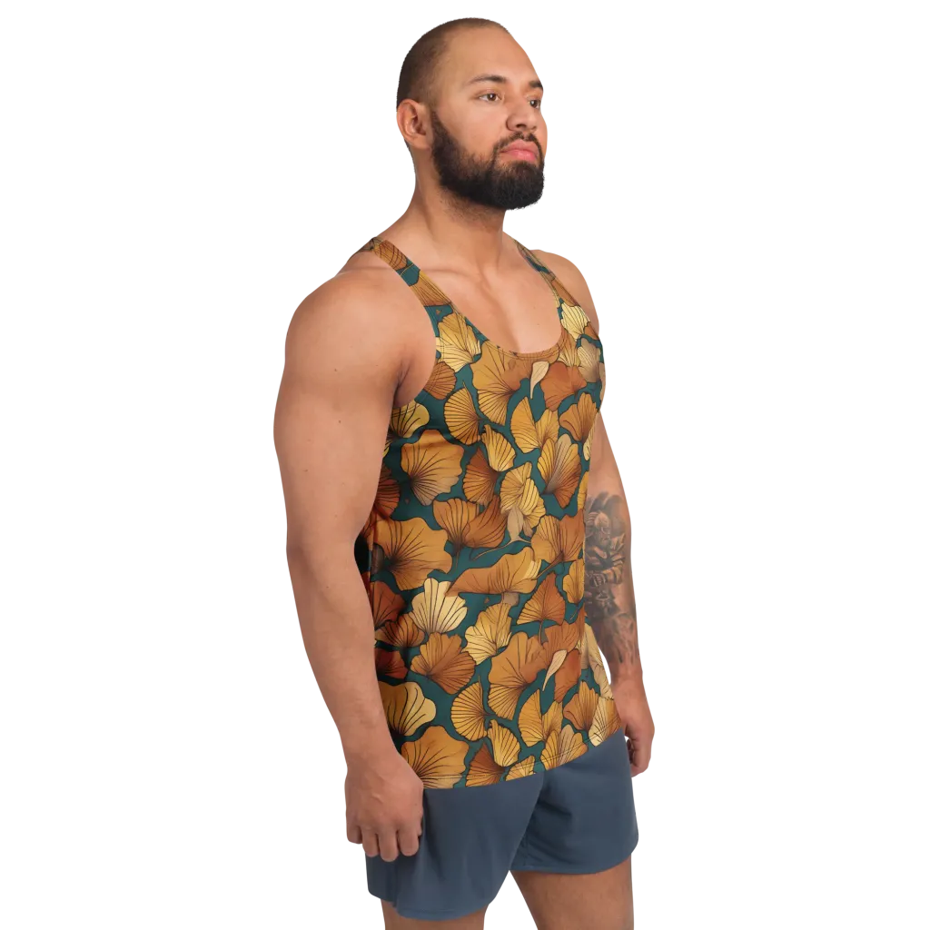 Ginkgo Ember on Men's Tank Top — Right Front