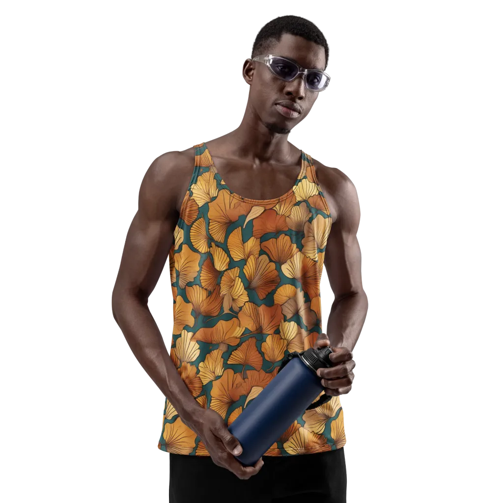 Ginkgo Ember on Men's Tank Top — Front