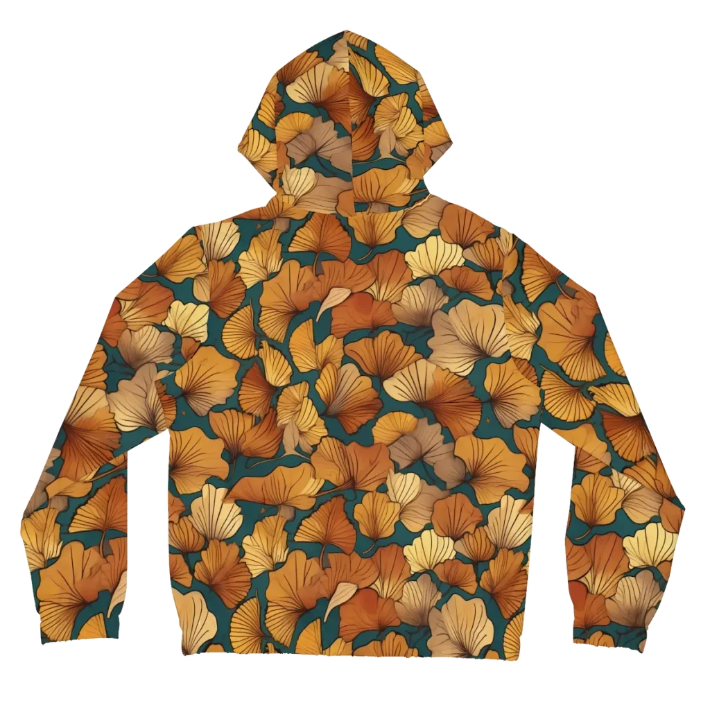 Ginkgo Ember on Women's Full-Zip Hoodie — Back
