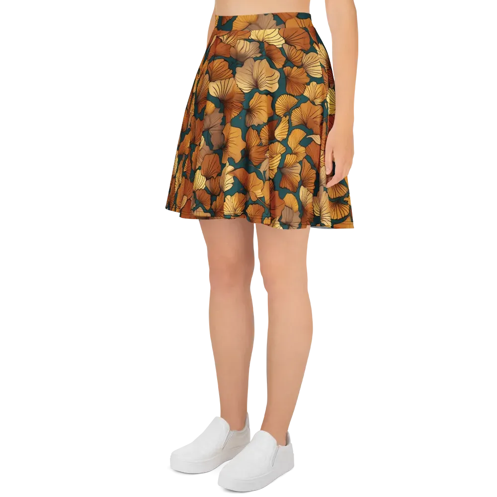 Ginkgo Ember on Skater Skirt — Left
