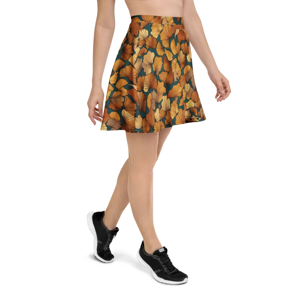 Ginkgo Ember on Skater Skirt — Right