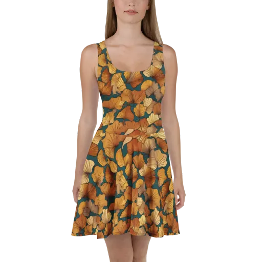 Ginkgo Ember on a Skater Dress