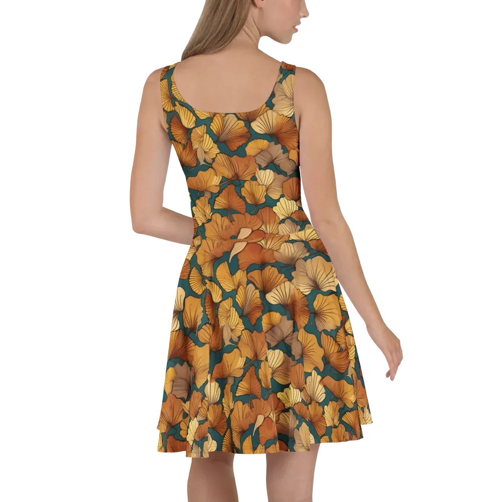 Ginkgo Ember on Skater Dress — Back