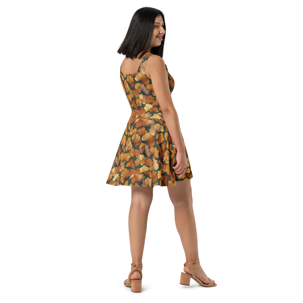 Ginkgo Ember on Skater Dress — Right