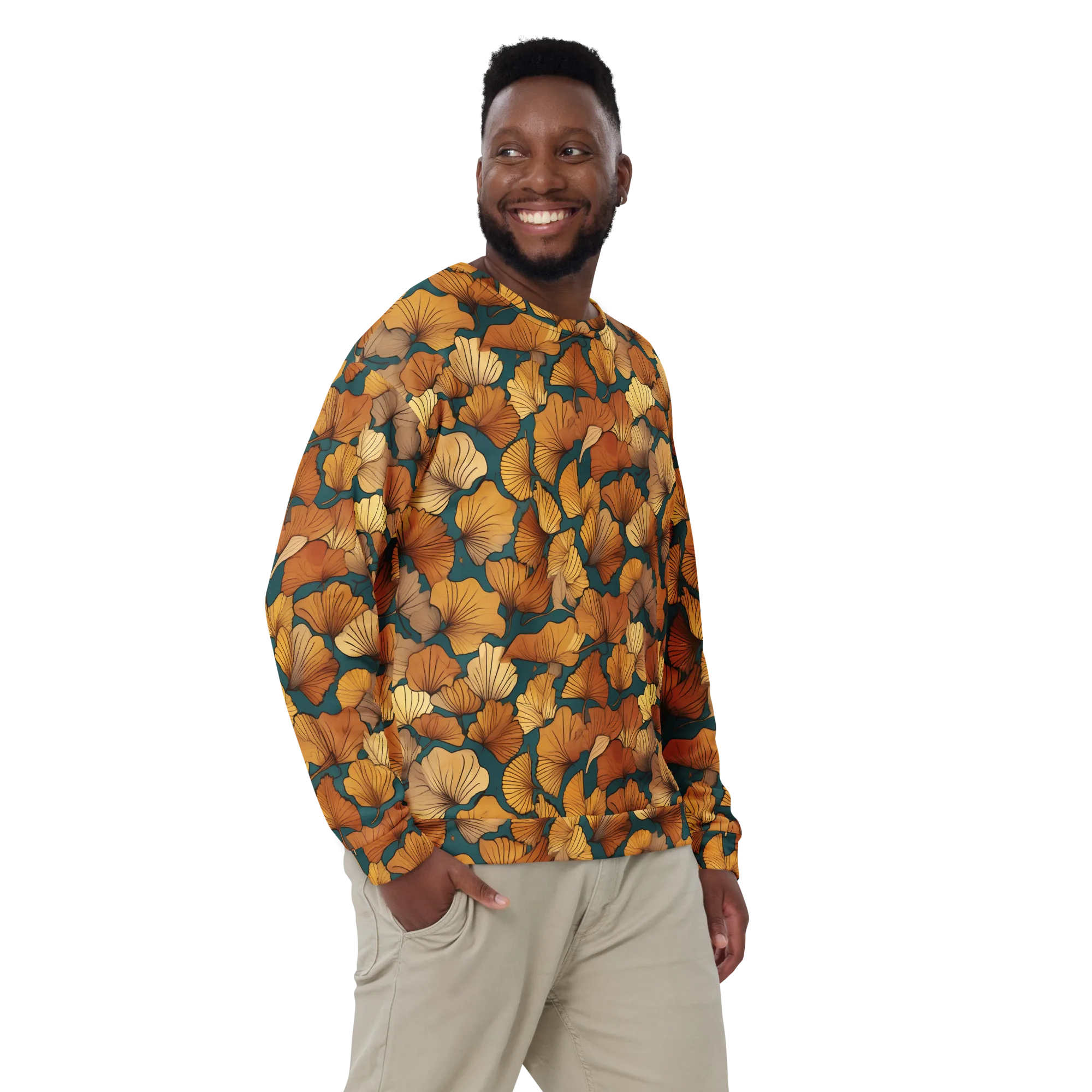 Ginkgo Ember on Sweatshirt — Front