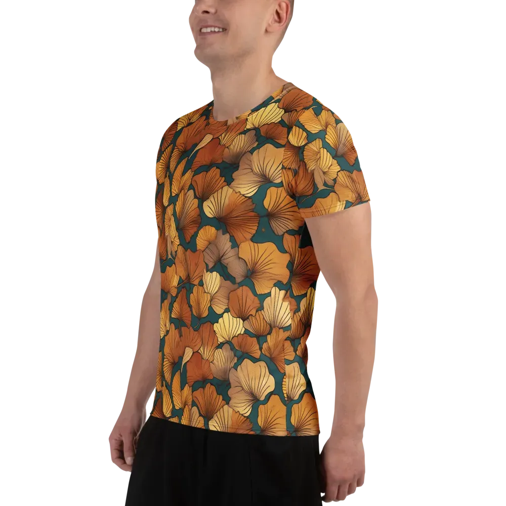 Ginkgo Ember on Men's Athletic T-Shirt — Left
