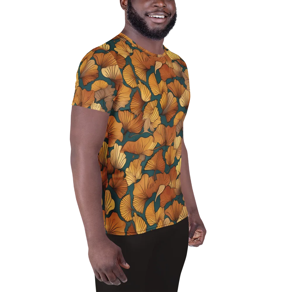 Ginkgo Ember on Men's Athletic T-Shirt — Right