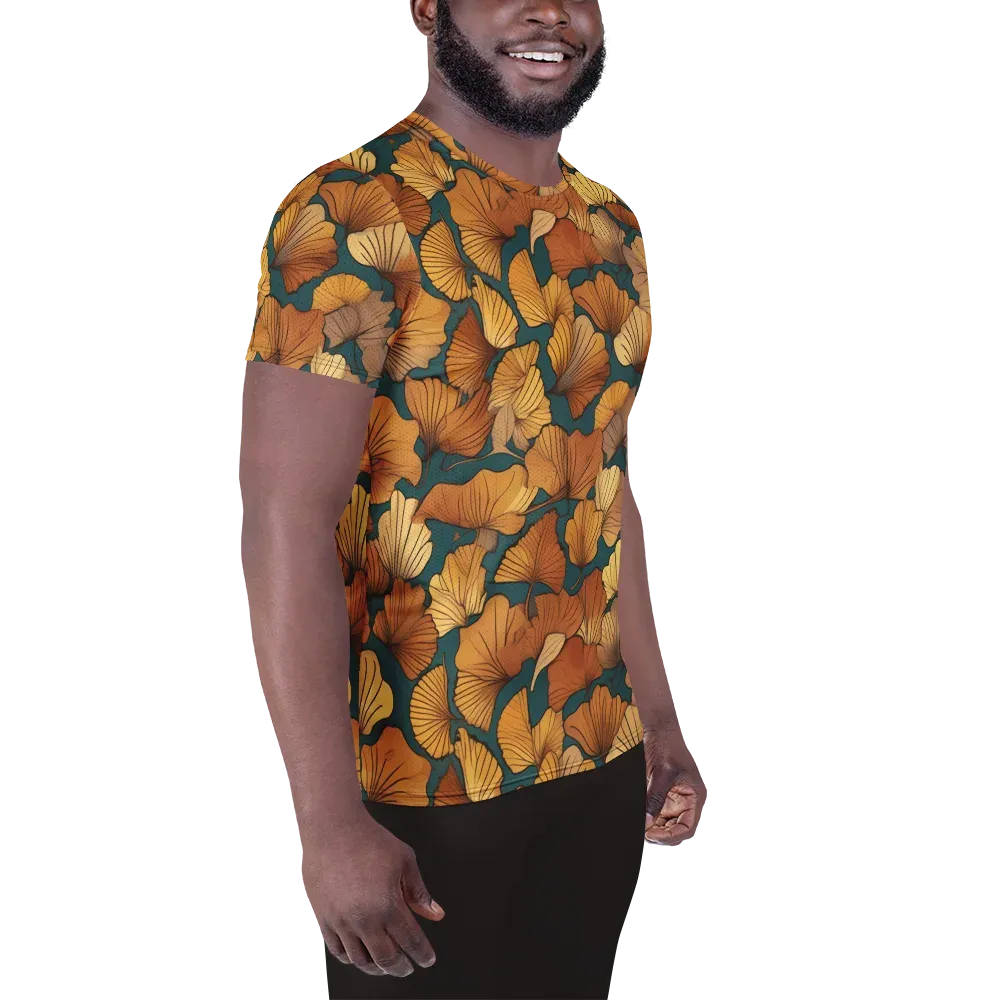 Ginkgo Ember on Men's Athletic T-Shirt — Right