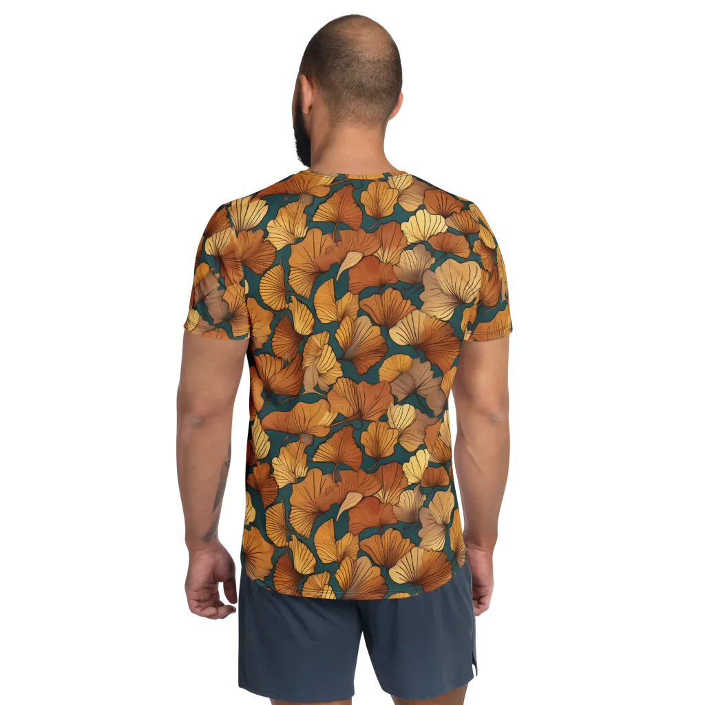 Ginkgo Ember on Men's Athletic T-Shirt — Back