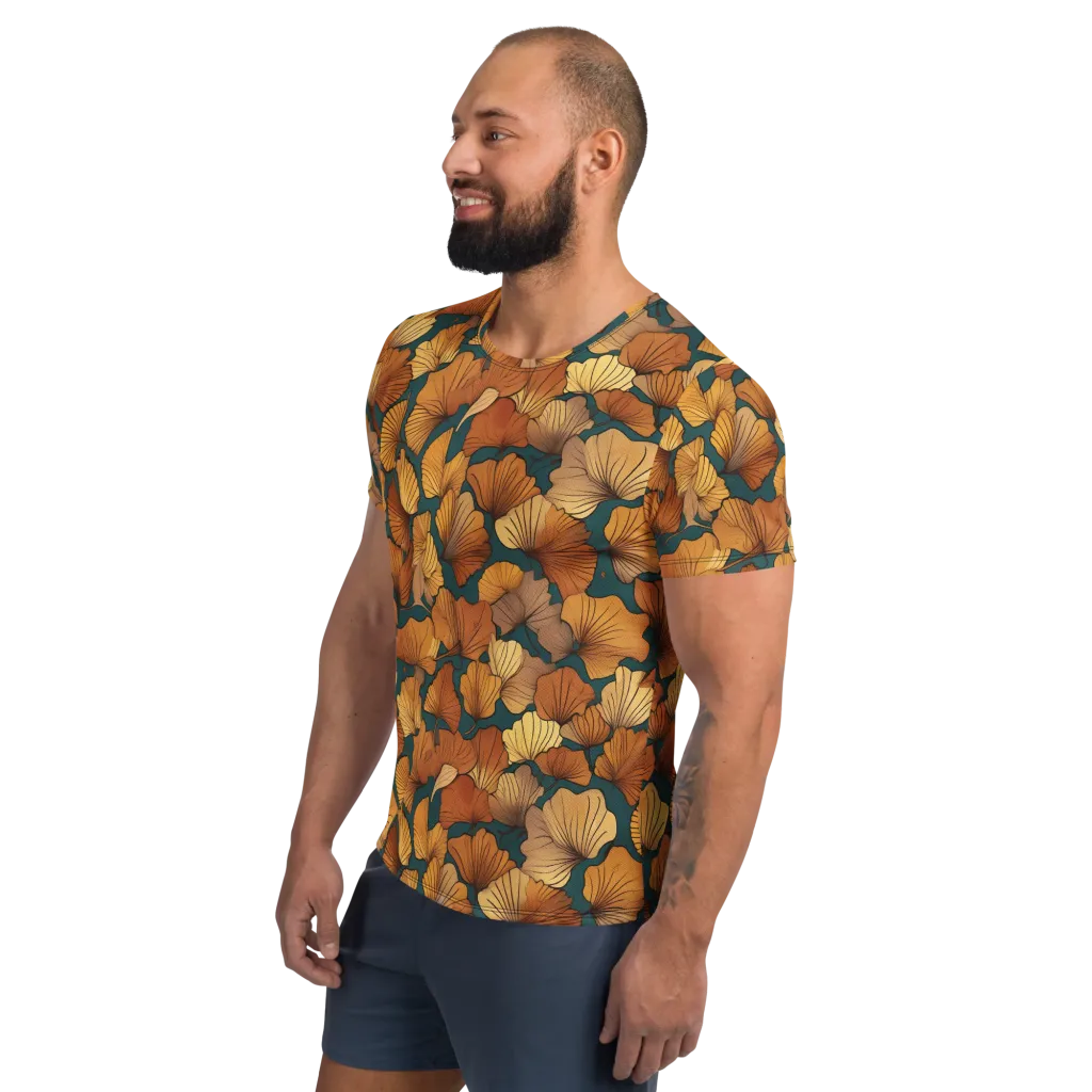 Ginkgo Ember on Men's Athletic T-Shirt — Left