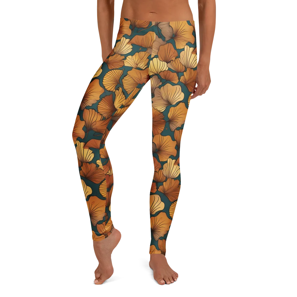 Ginkgo Ember on Leggings — Front
