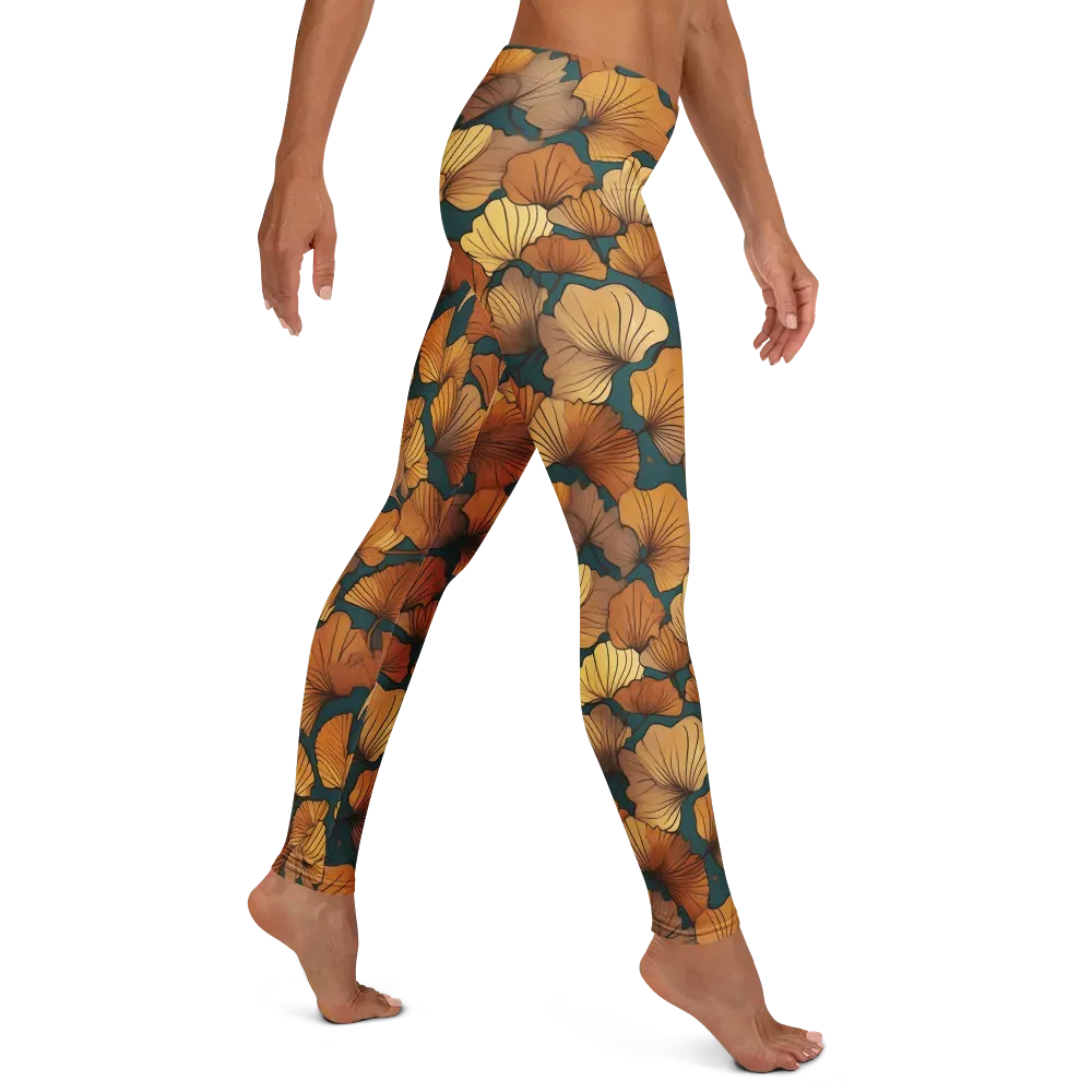 Ginkgo Ember on Leggings — Right
