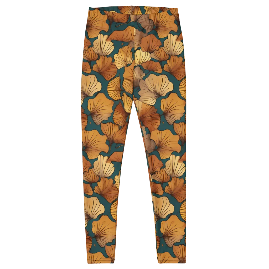 Ginkgo Ember on Leggings — Front
