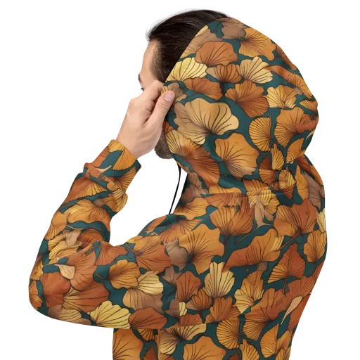 Ginkgo Ember on a Hoodie