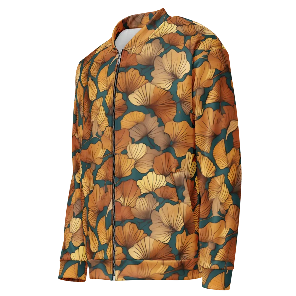 Ginkgo Ember on Bomber Jacket — Left Front