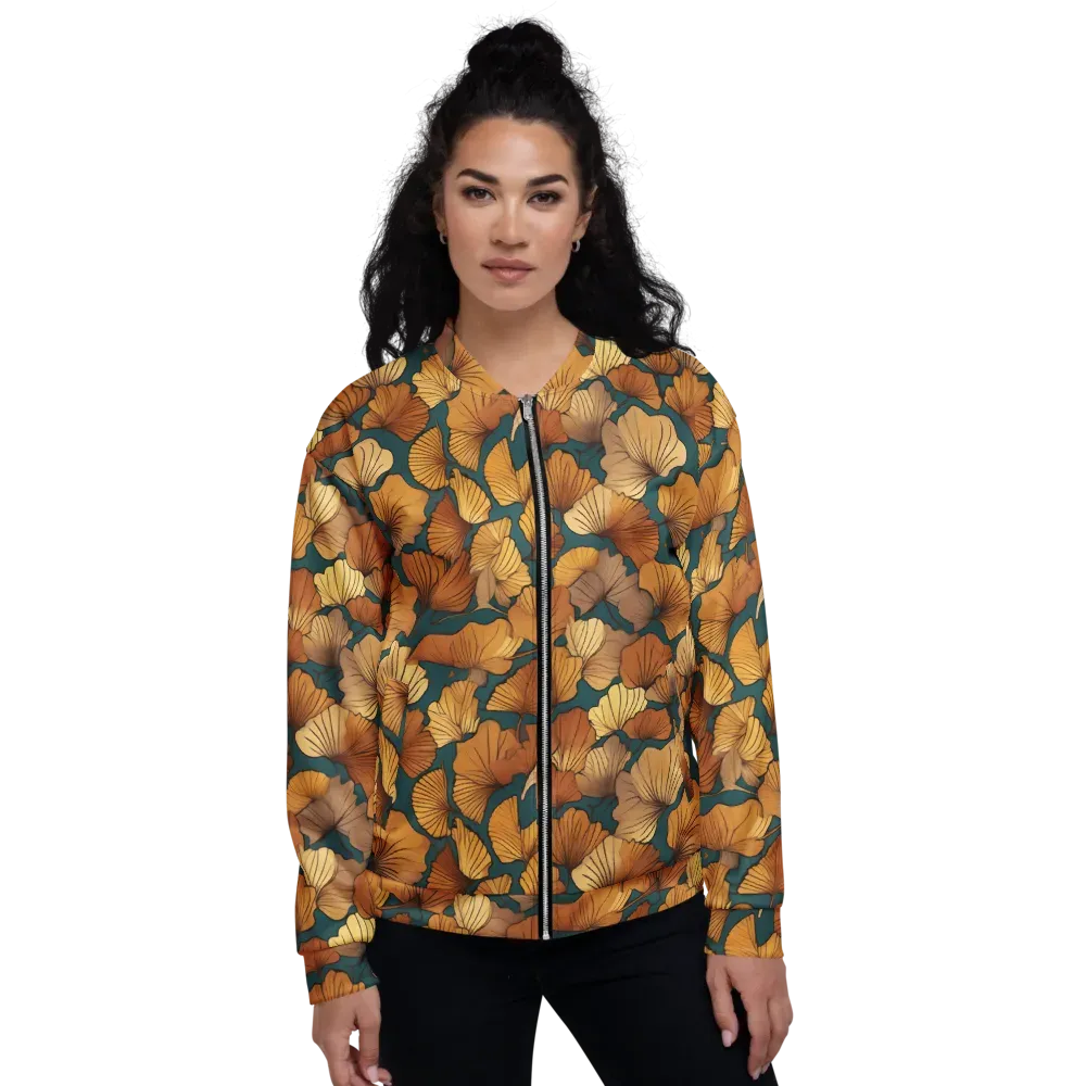 Ginkgo Ember on Bomber Jacket — Front
