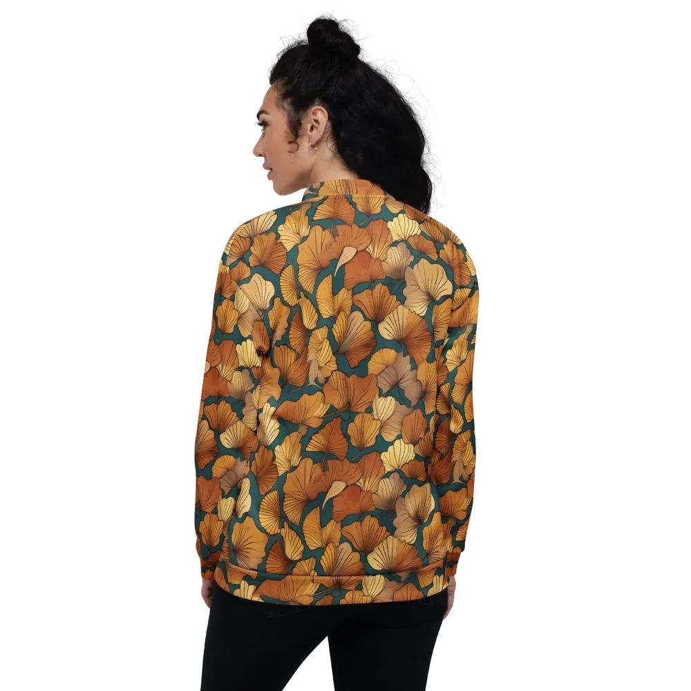 Ginkgo Ember on Bomber Jacket — Back