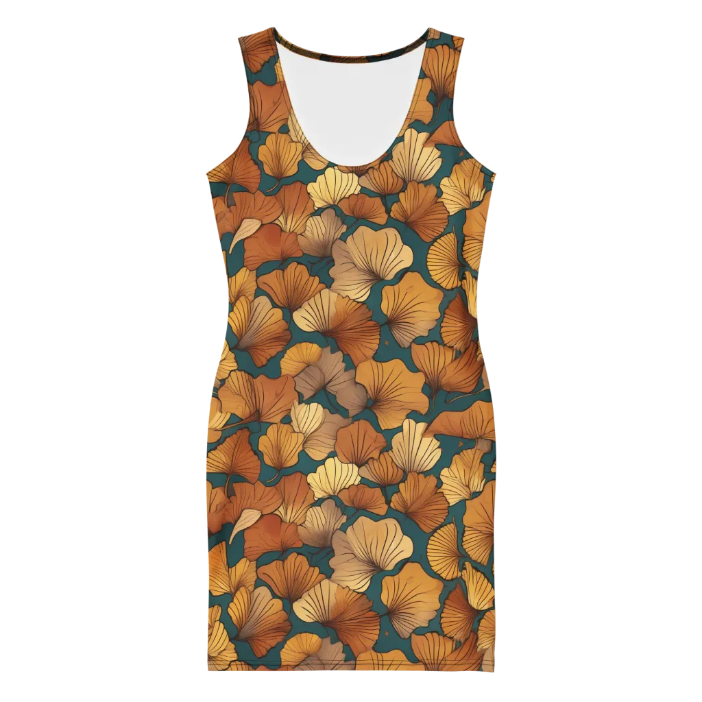 Ginkgo Ember on Bodycon Dress — Front