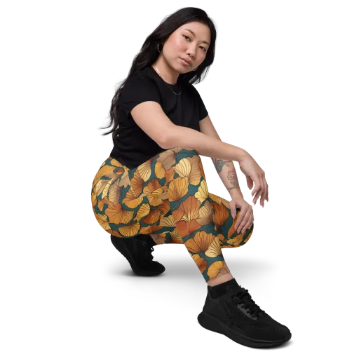 Ginkgo Ember on a Leggings with Pockets