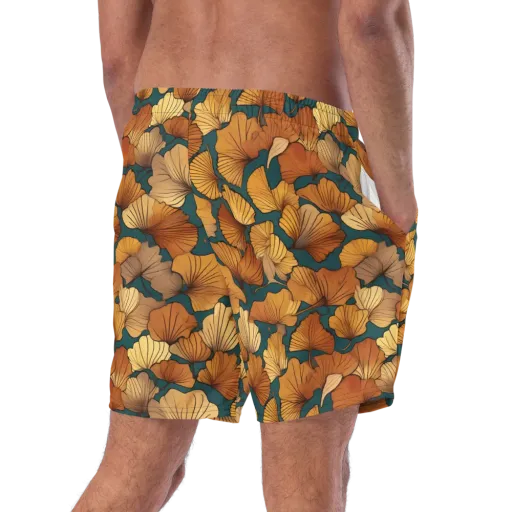 Ginkgo Ember on a Swim Trunks