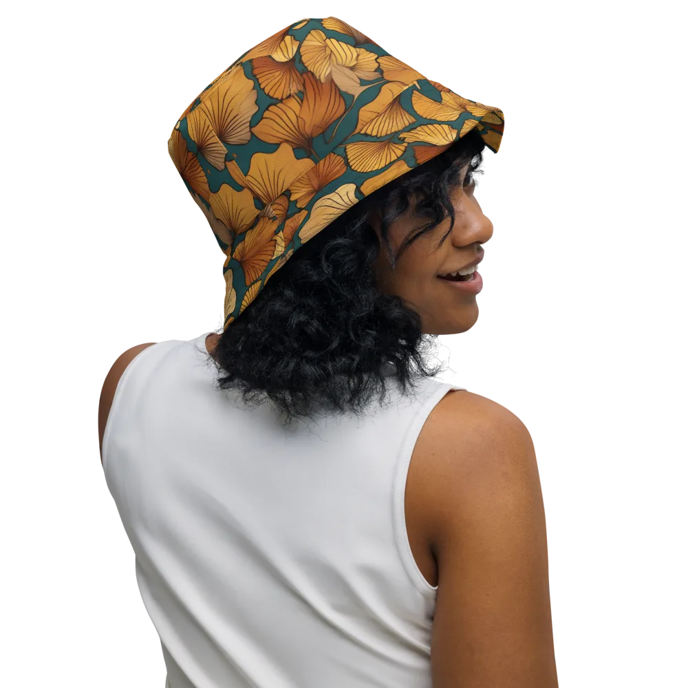 Ginkgo Ember on Reversible Bucket Hat — Right Outside