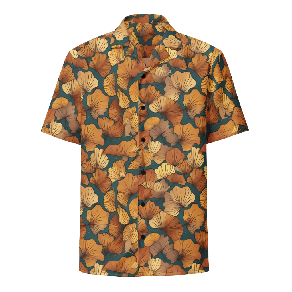 Ginkgo Ember on Button Shirt — Front