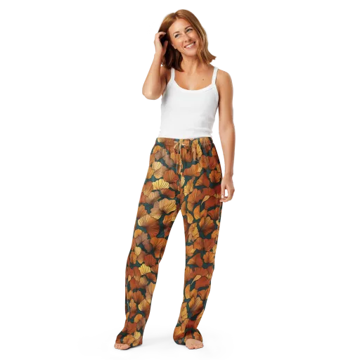 Ginkgo Ember on a Women's Pajama Pants