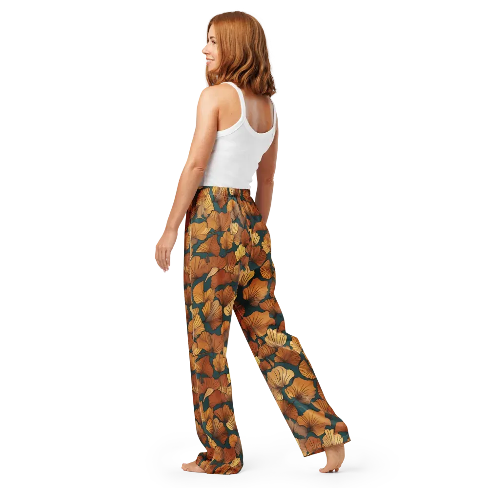 Ginkgo Ember on Women's Pajama Pants — Back