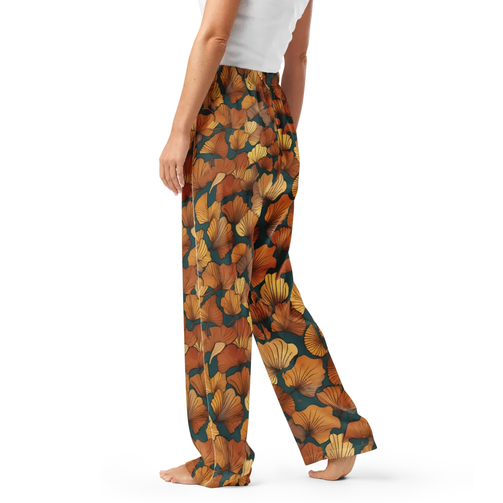 Ginkgo Ember on Women's Pajama Pants — Left
