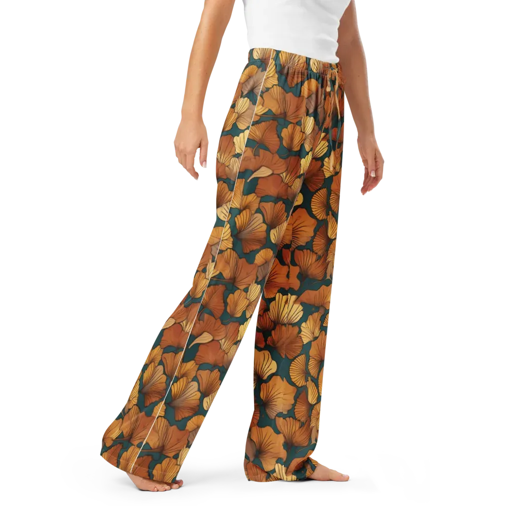 Ginkgo Ember on Women's Pajama Pants — Right Front