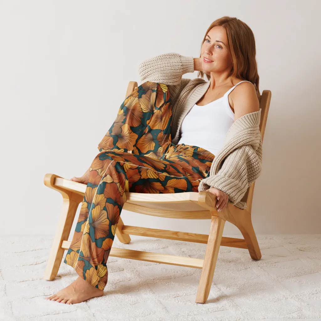 Ginkgo Ember on Women's Pajama Pants — Front