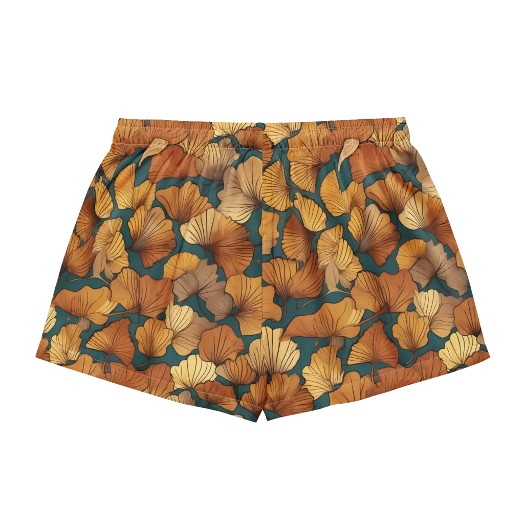 Ginkgo Ember on Women's Pajama Shorts — Back