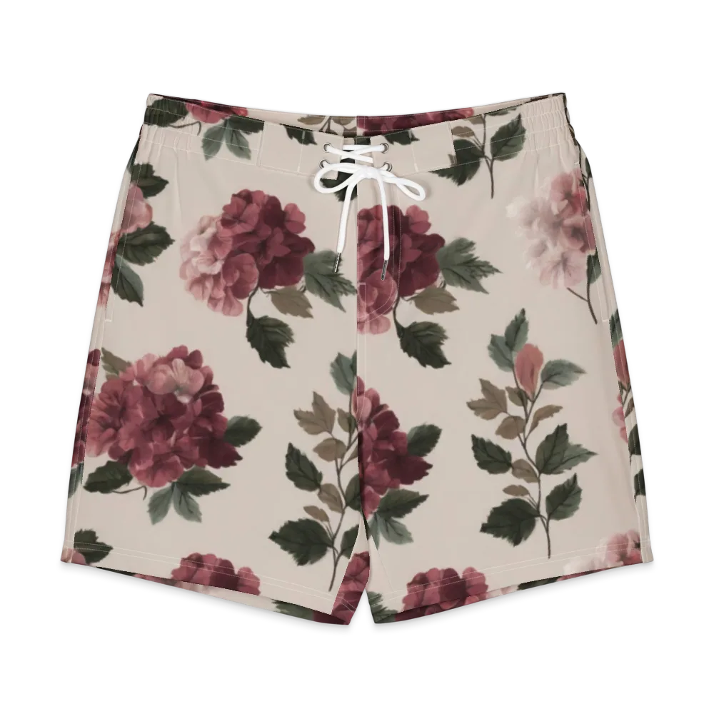 Vintage Bloom on Men's Board Shorts — Front