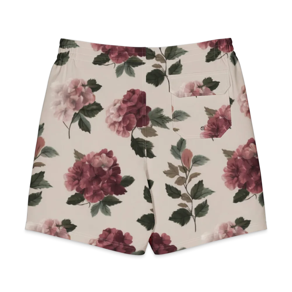 Vintage Bloom on Men's Board Shorts — Back