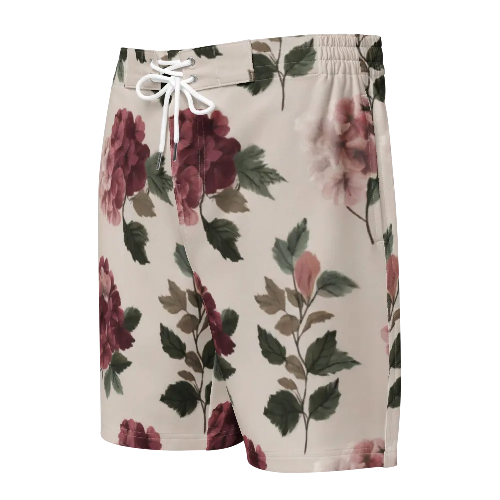 Vintage Bloom on Men's Board Shorts — Front
