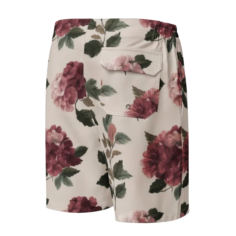 Vintage Bloom on Men's Board Shorts — Back
