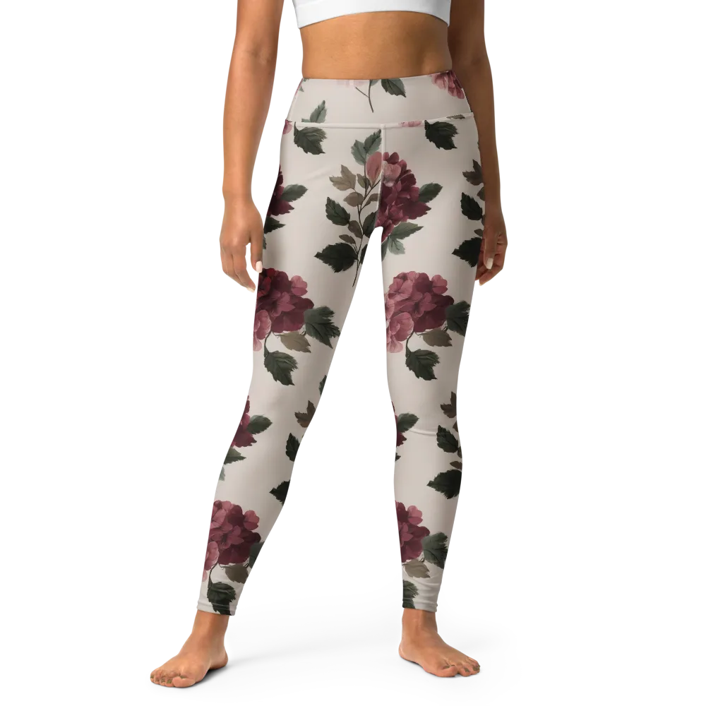 Vintage Bloom on Yoga Leggings — Front