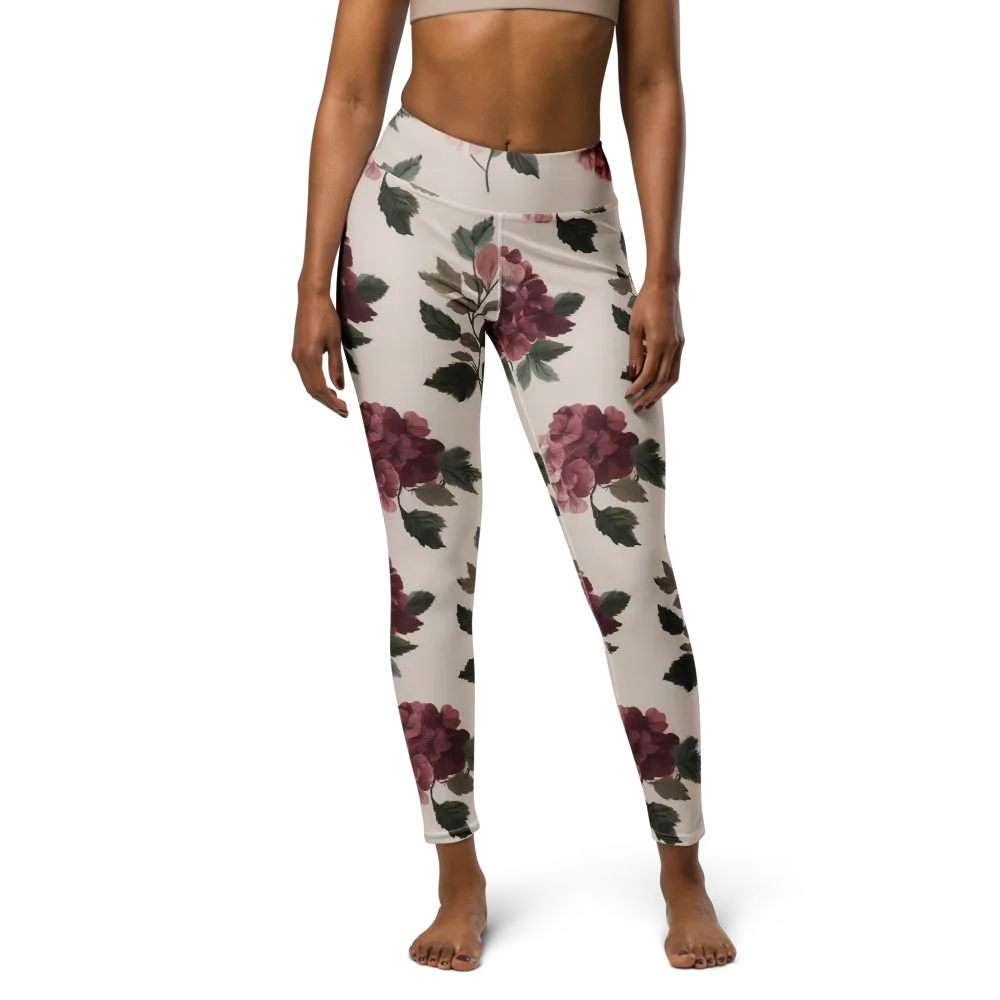 Vintage Bloom on Yoga Leggings — Front