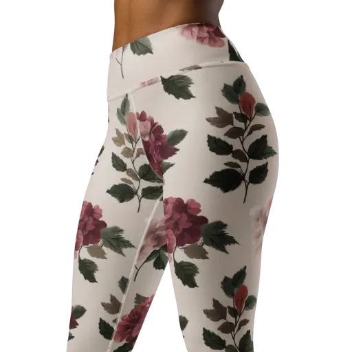 Vintage Bloom on a Yoga Leggings