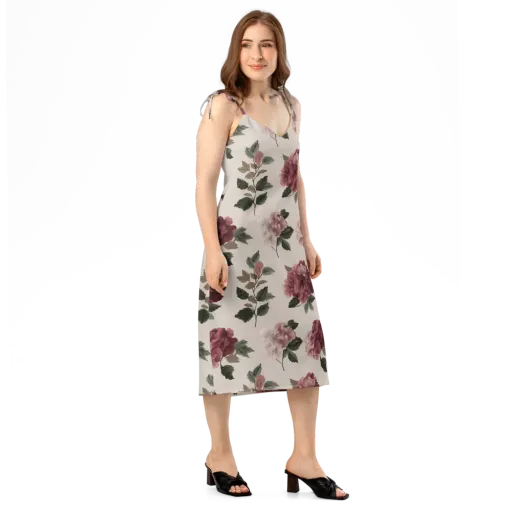 Vintage Bloom on a Slip Dress