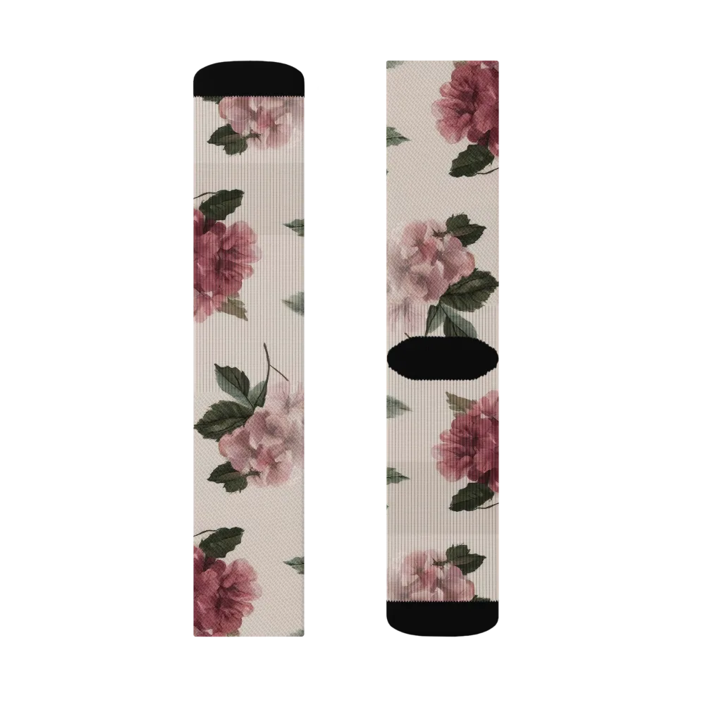 Vintage Bloom on Socks — Right Sock