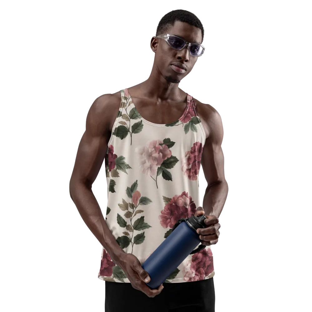 Vintage Bloom on Men's Tank Top — Front