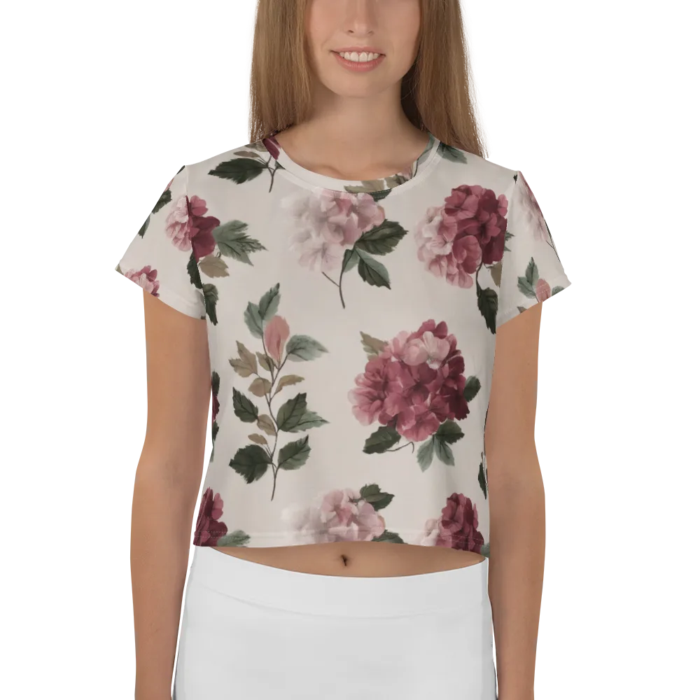 Vintage Bloom on Crop Tee — Front