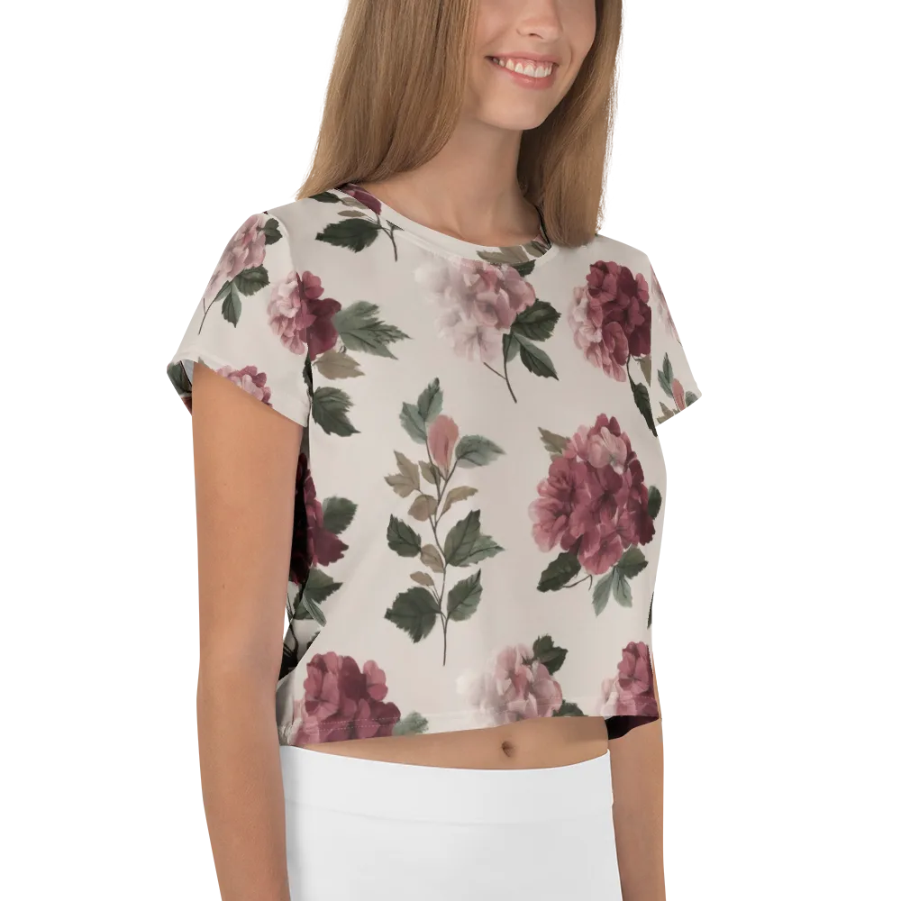 Vintage Bloom on Crop Tee — Right