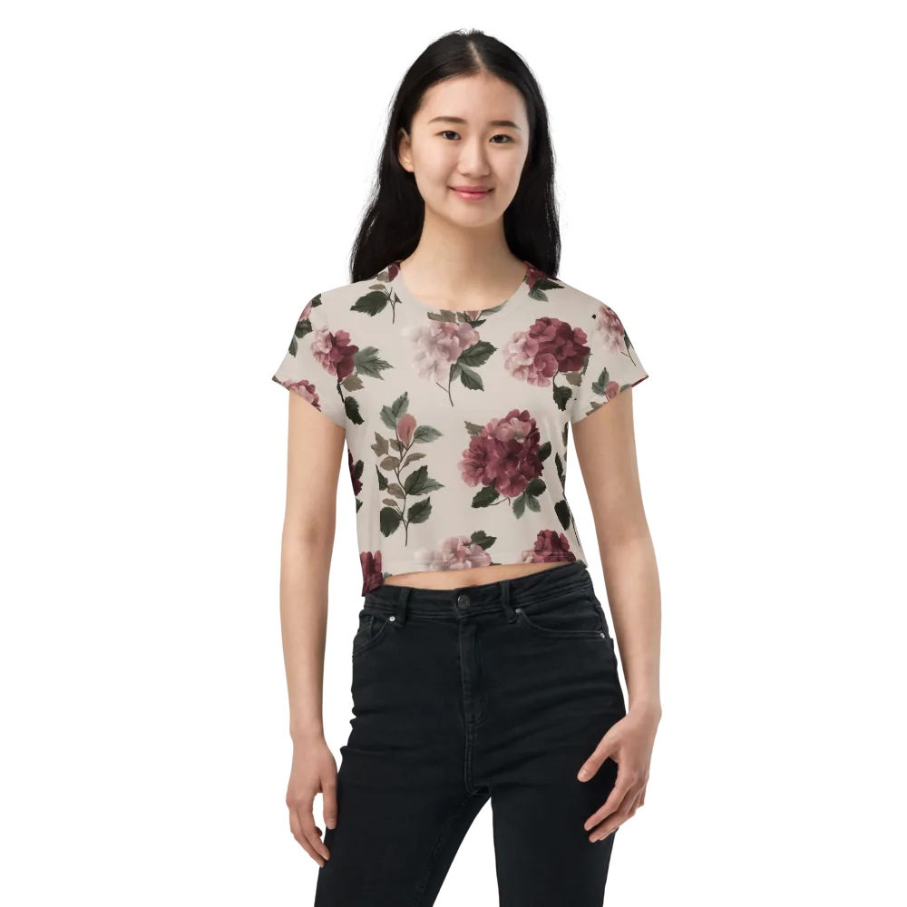 Vintage Bloom on Crop Tee — Front
