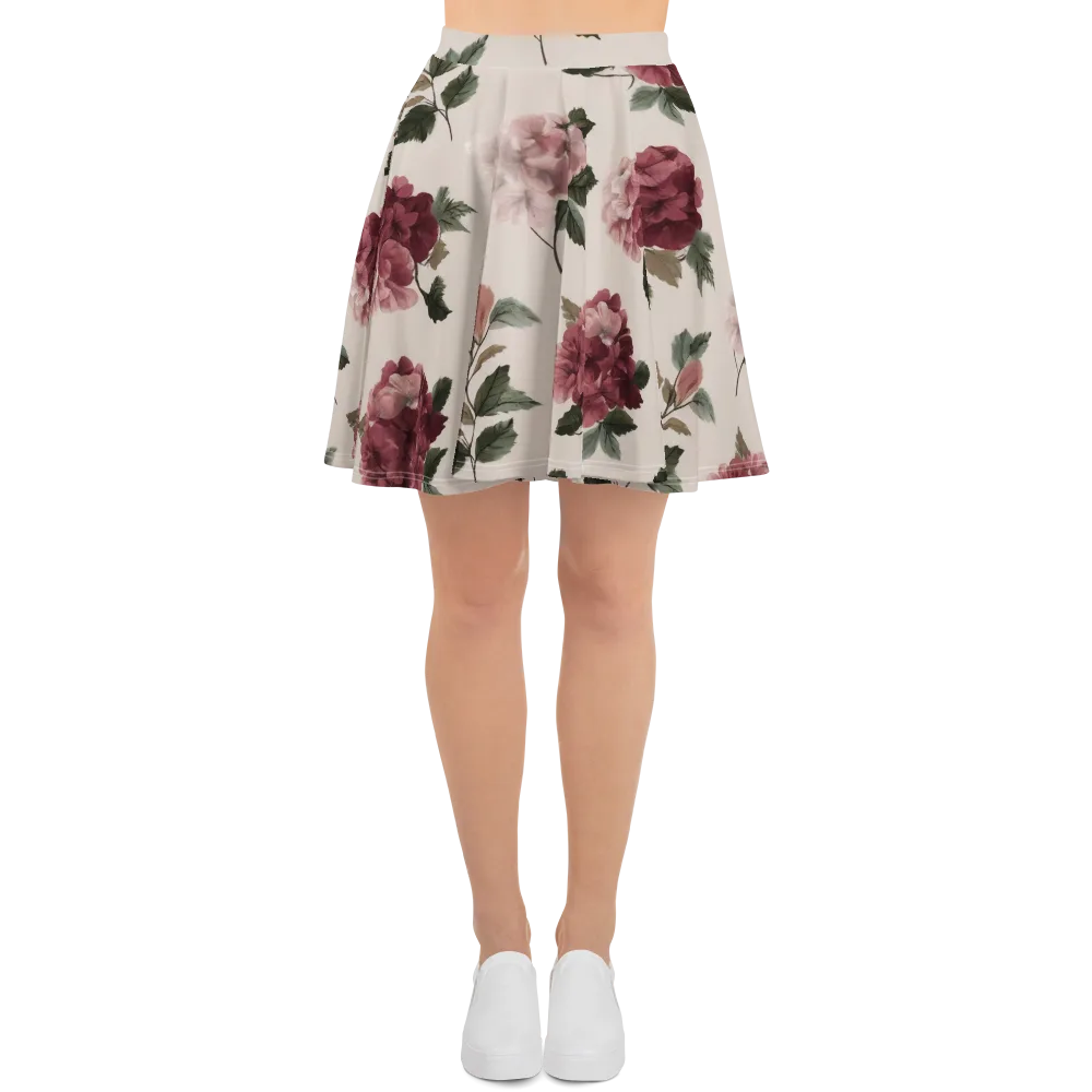 Vintage Bloom on Skater Skirt — Front