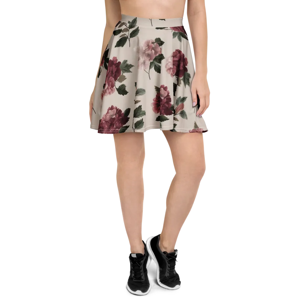 Vintage Bloom on Skater Skirt — Front