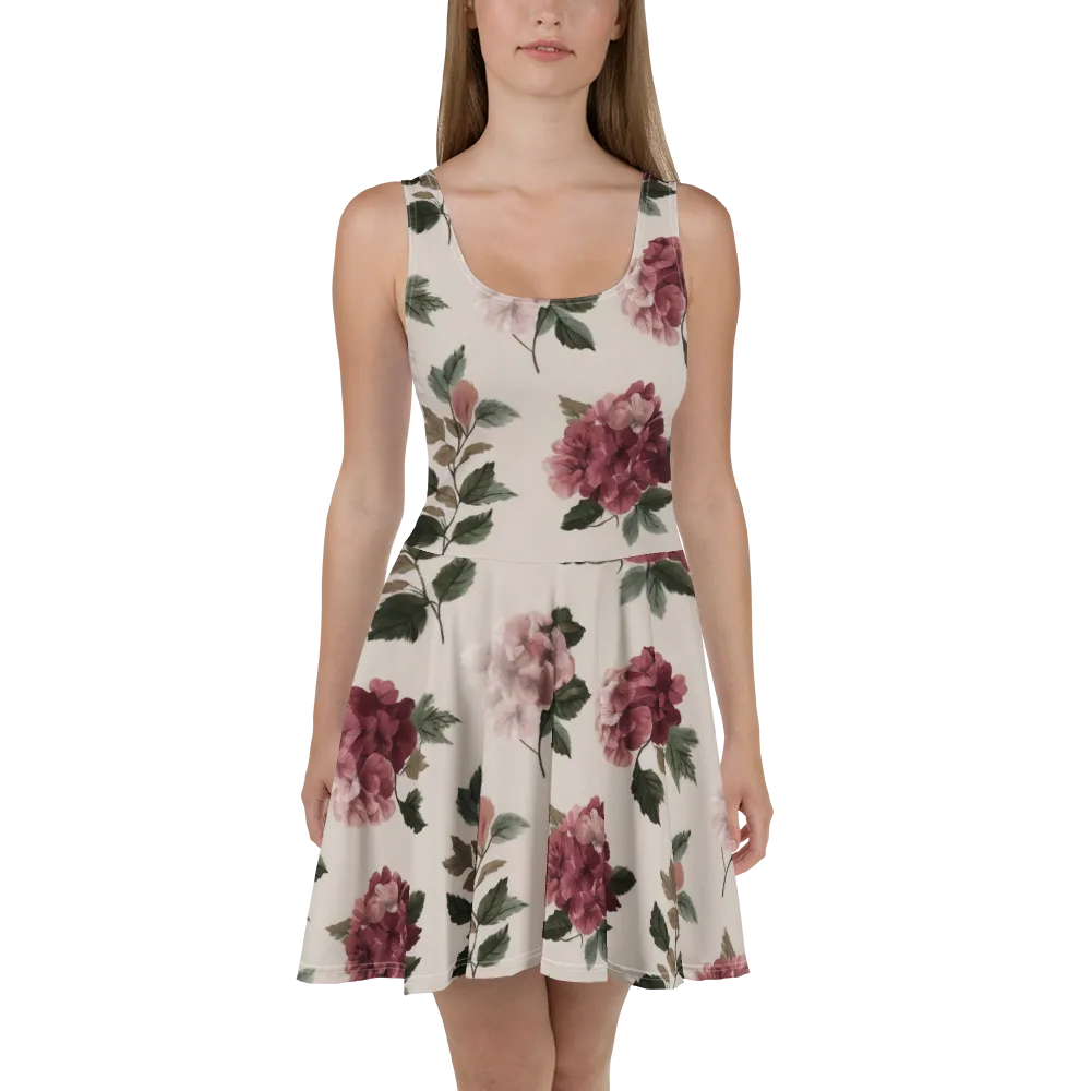 Vintage Bloom on Skater Dress — Front