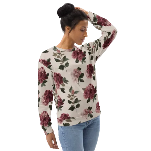 Vintage Bloom on a Sweatshirt
