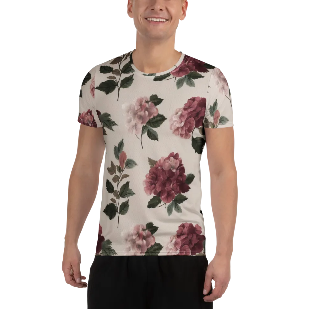 Vintage Bloom on Men's Athletic T-Shirt — Front